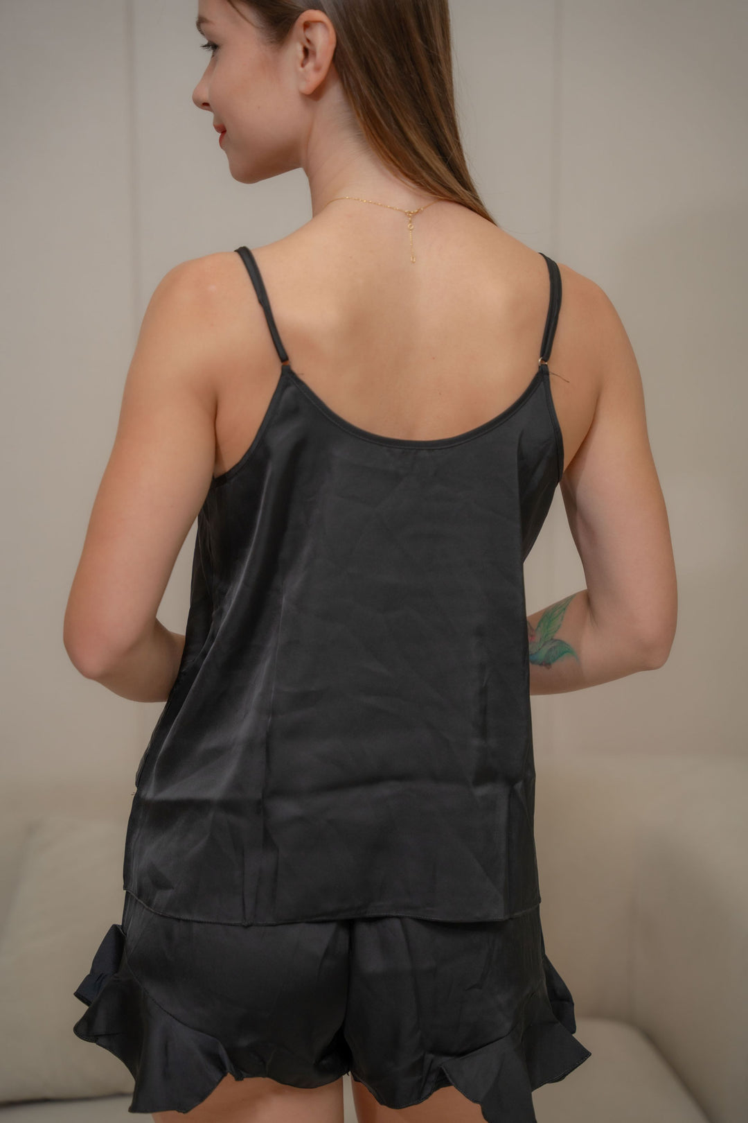 FEMINISM ARIANE SILK CAMI SHORTS SET