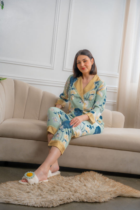 Miller Silk Floral Pajama Set