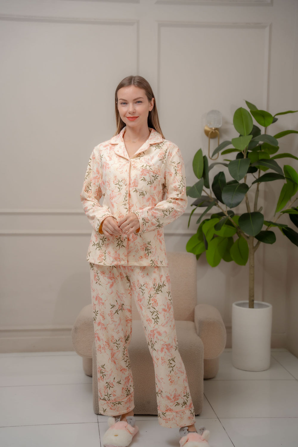 FEMINISM ESME 100% THICK COTTON LONGSLEEVE PAJAMA SET