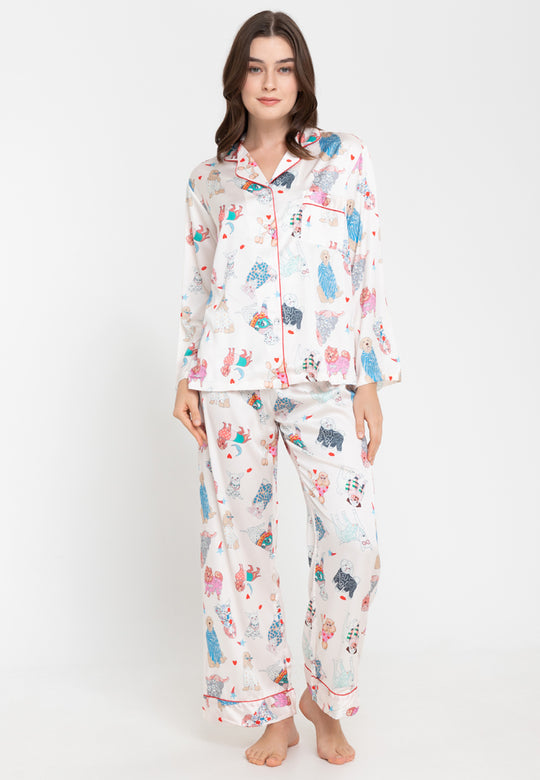 Lou Silk Longsleeve Pajama Set