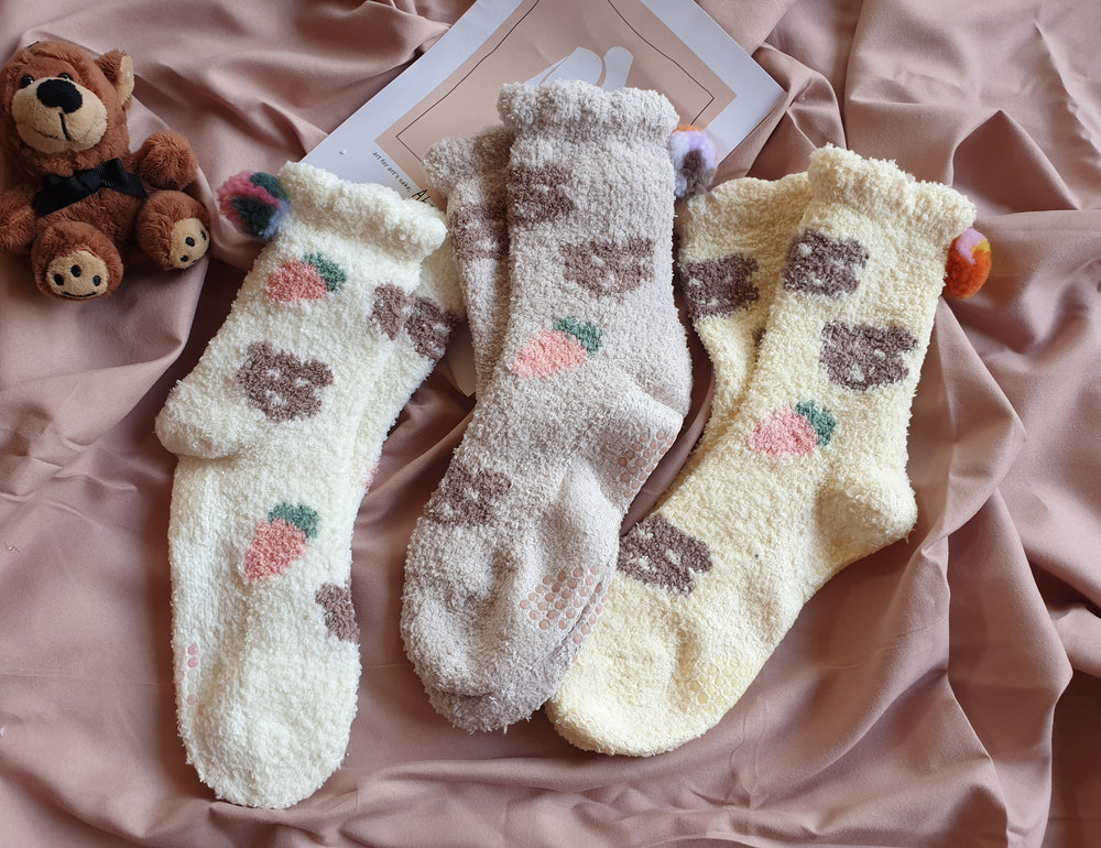 Strawberry sleep socks