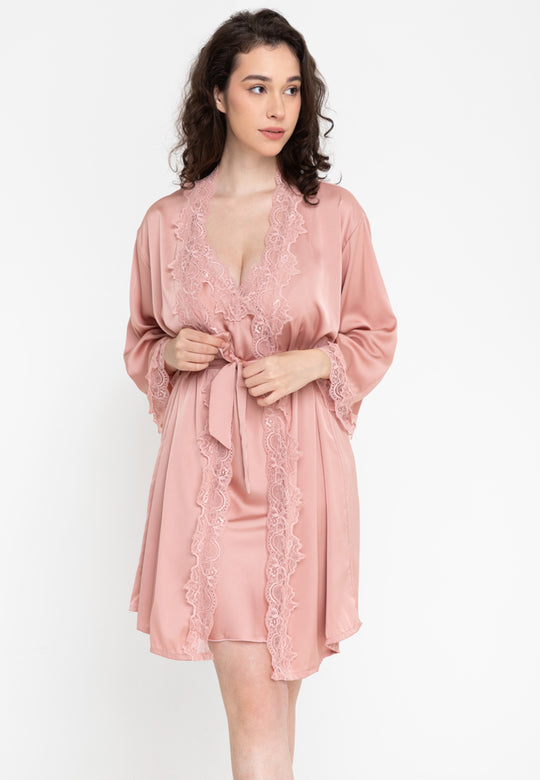 Aurelie silk Robe set