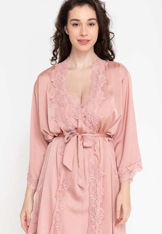 Aurelie silk Robe set