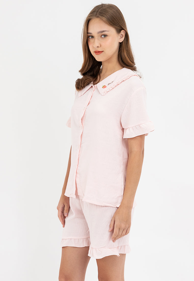 Piper cotton shortsleeve shorts set
