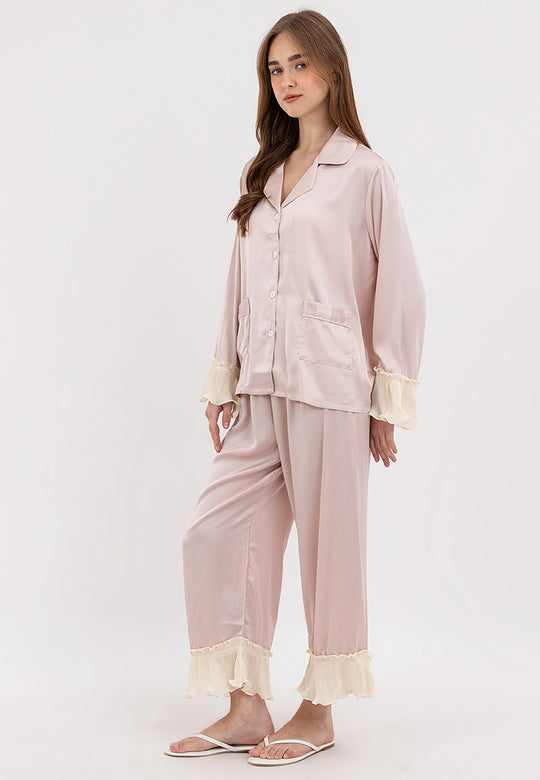 FEMINISM IVA SILK LONGSLEEVE PAJAMA SET