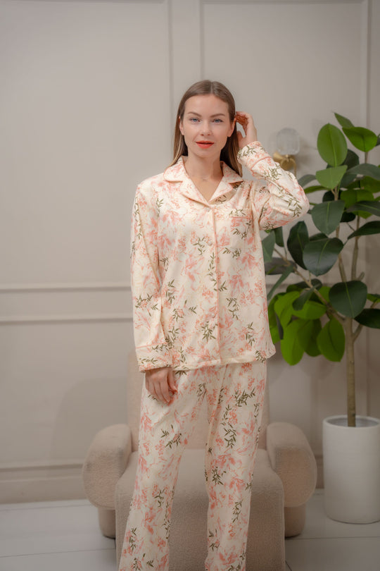 FEMINISM ESME 100% THICK COTTON LONGSLEEVE PAJAMA SET