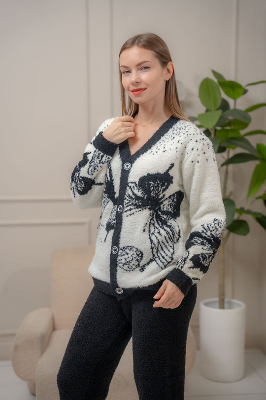 FEMINISM LANIE thick sweater longsleeve pajama set