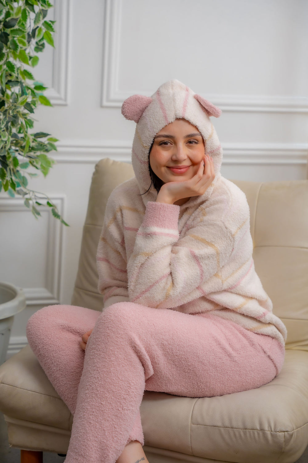 PORTIA Thick sweater longsleeve long pants set