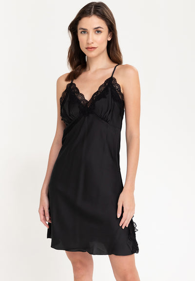 Lavinia black slip dress