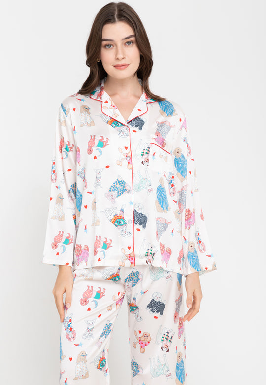 Lou Silk Longsleeve Pajama Set