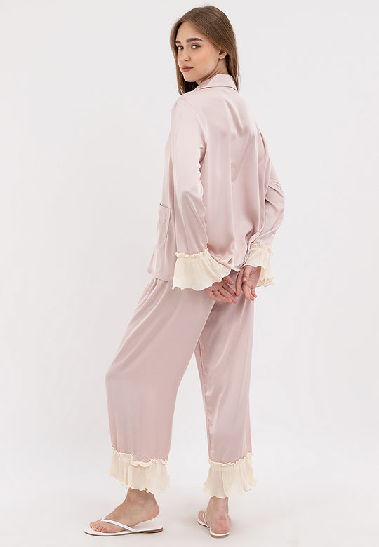 FEMINISM IVA SILK LONGSLEEVE PAJAMA SET