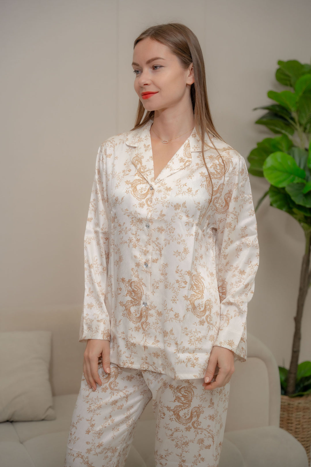 Feminism Women’s Jaz Silk Longsleeve Pajama Set