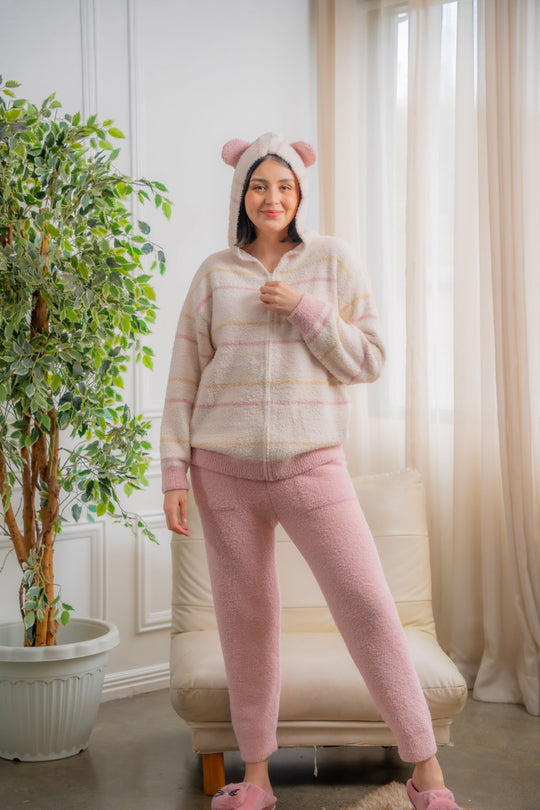 PORTIA Thick sweater longsleeve long pants set