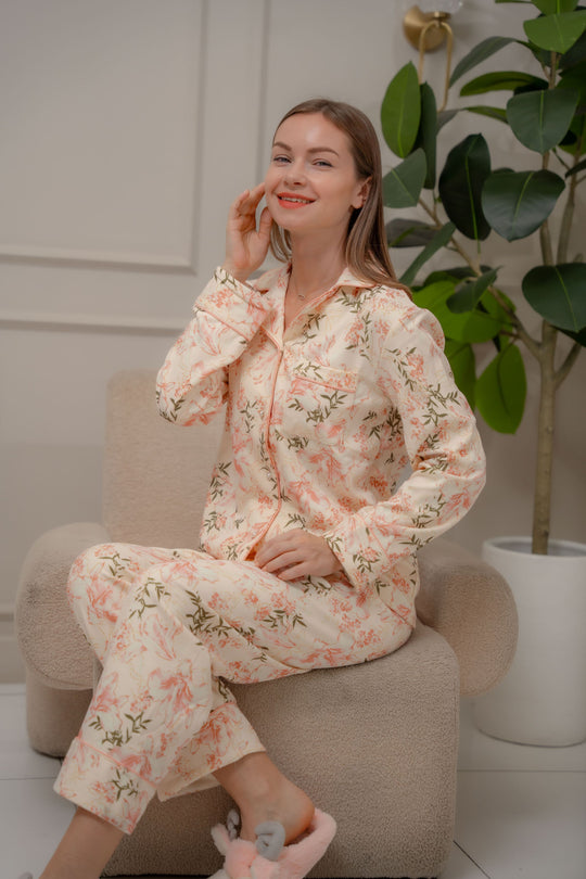 FEMINISM ESME 100% THICK COTTON LONGSLEEVE PAJAMA SET