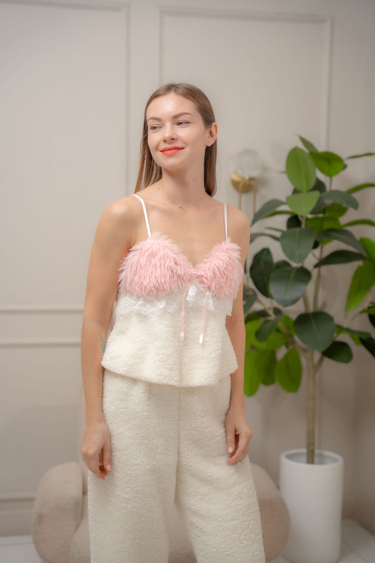 FEMINISM IMIE 2PCS Thick Longsleeve Pajama Set Sweater