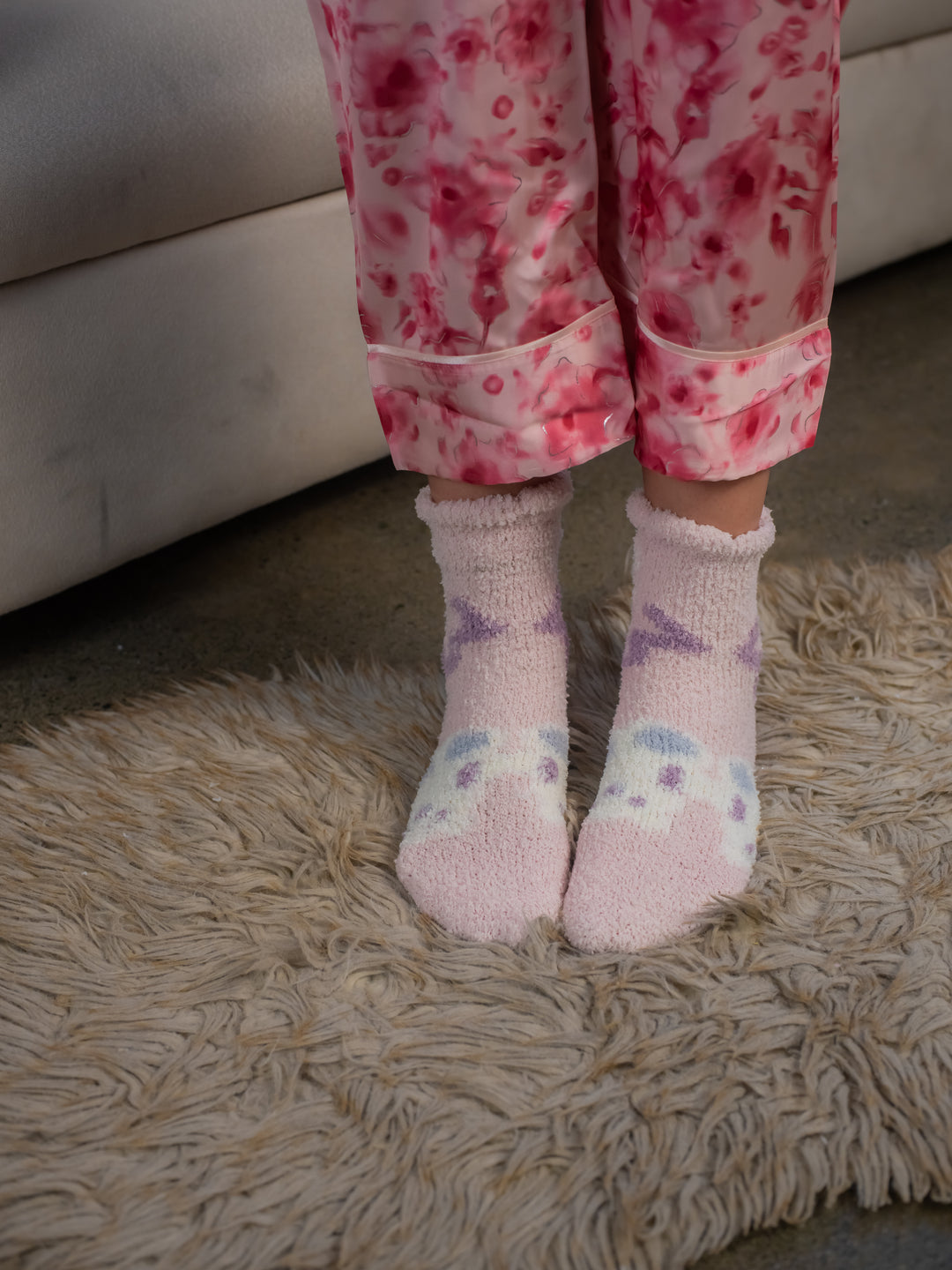 FEMINISM SWEET PEA SILK 3PCS PAJAMA SET