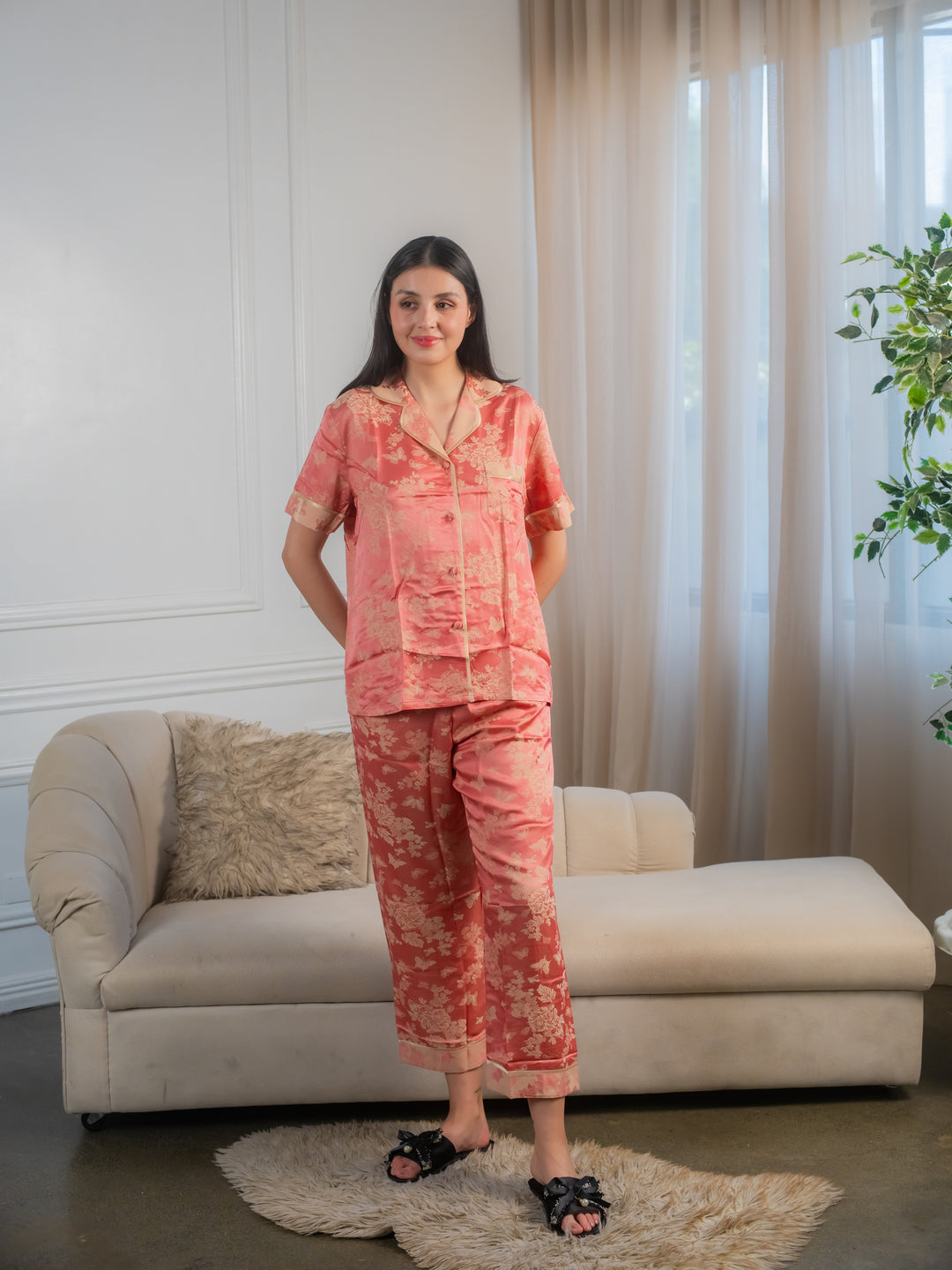 FEMINISM DAHLIA SILK 3PCS PAJAMA SET