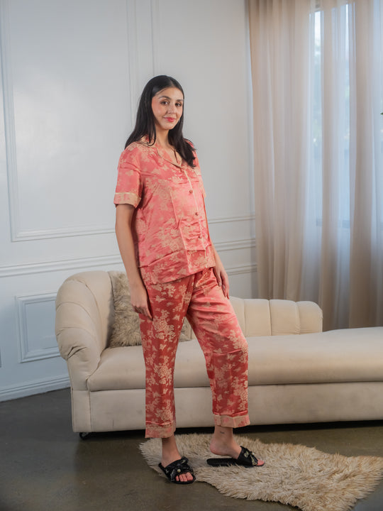 FEMINISM DAHLIA SILK 3PCS PAJAMA SET