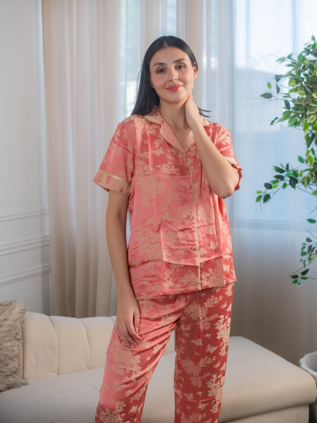 FEMINISM DAHLIA SILK 3PCS PAJAMA SET