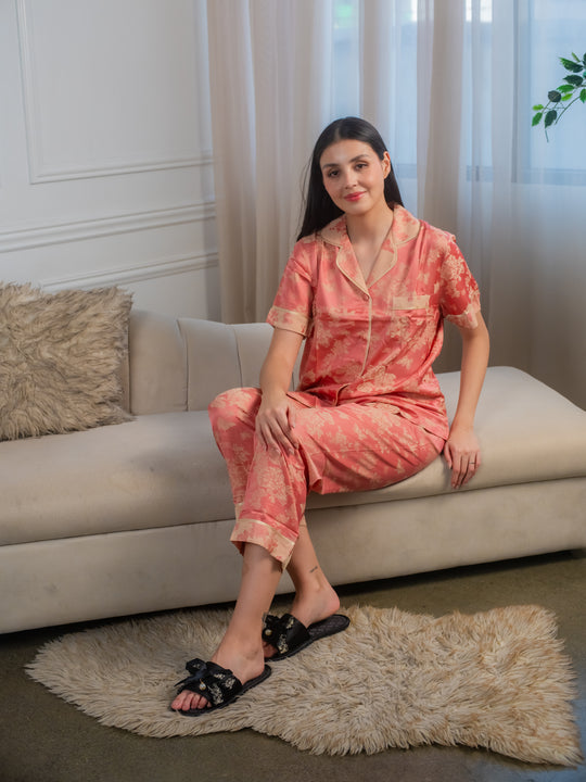 FEMINISM DAHLIA SILK 3PCS PAJAMA SET
