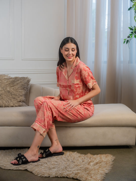 FEMINISM DAHLIA SILK 3PCS PAJAMA SET