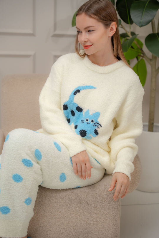 Sage thick sweater longsleeve pajama set