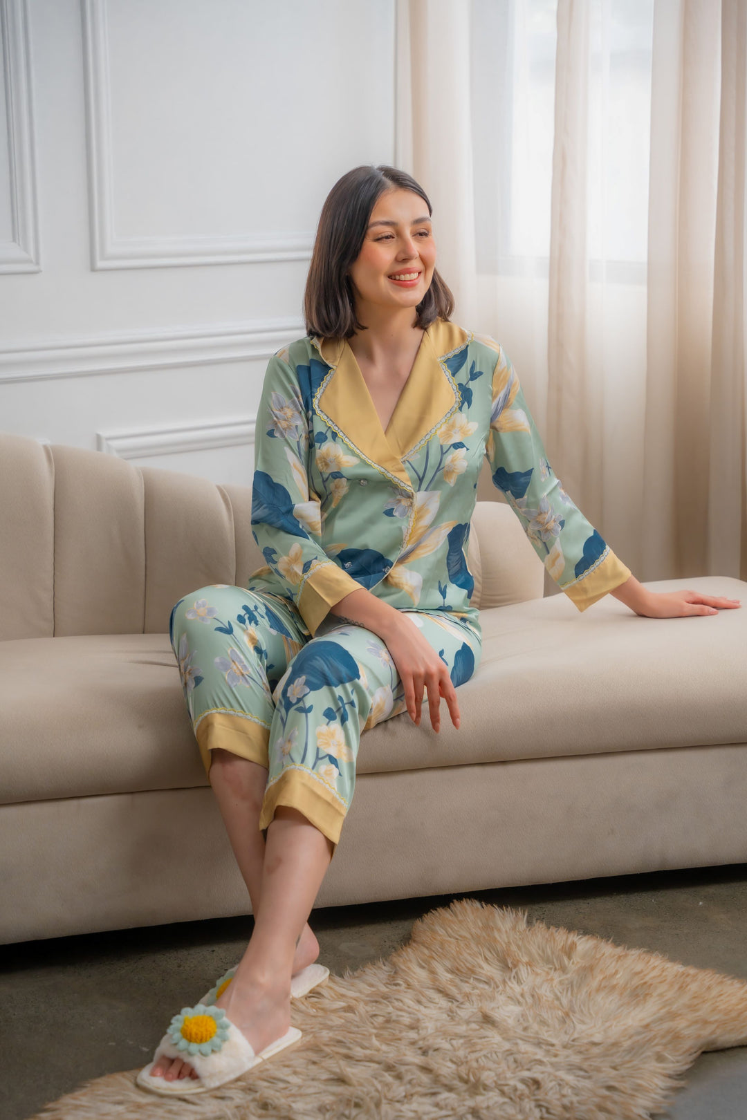 Miller Silk Floral Pajama Set