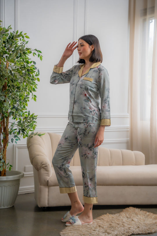 BROOKLYN Silk Longsleeve Pajama Set