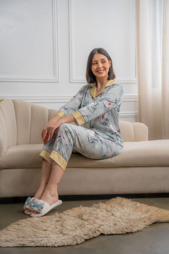 BROOKLYN Silk Longsleeve Pajama Set