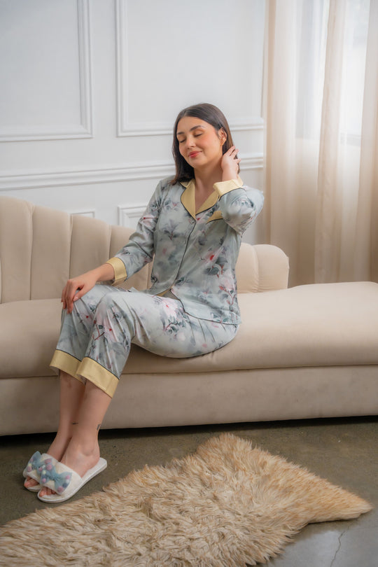 BROOKLYN Silk Longsleeve Pajama Set