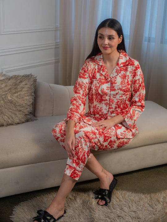 Feminism Women’s Rosea Silk Longsleeve Pajama Set