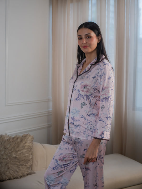 Feminism Women’s Blossom Silk Longsleeve Pajama Set