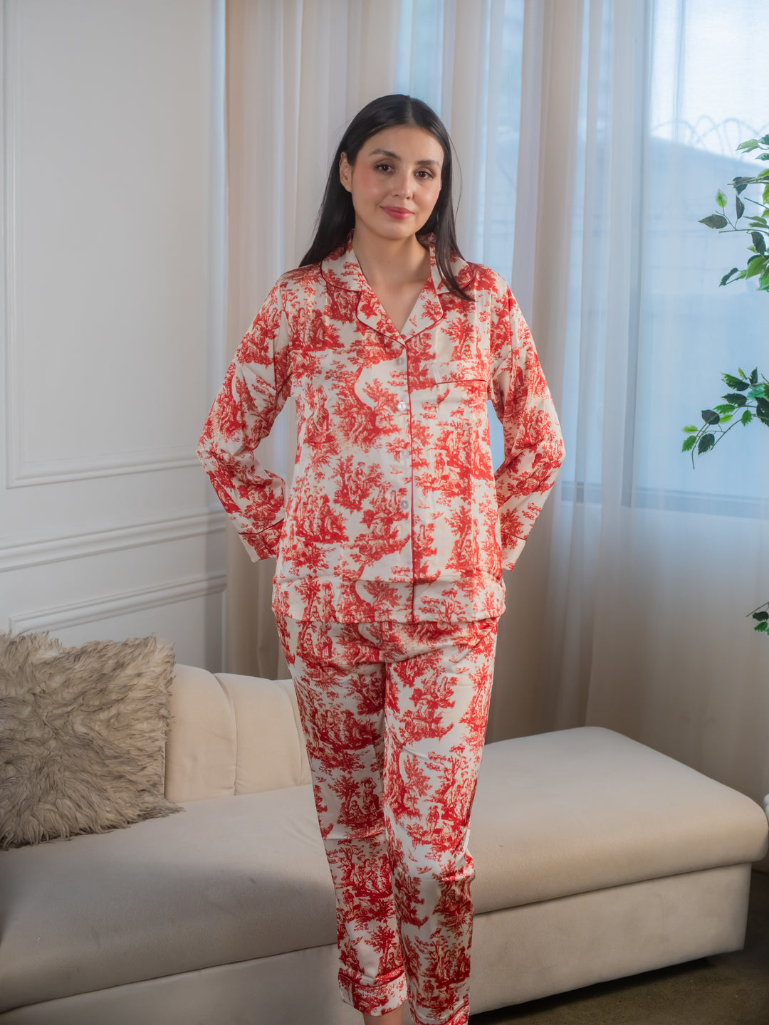 Feminism Women’s Rosea Silk Longsleeve Pajama Set