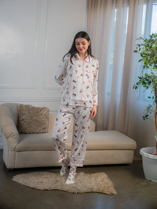 Feminism Women’s Lulu Silk Longsleeve Pajama Set