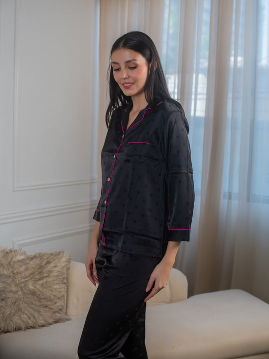 Feminism Women’s Hyacinth Silk Longsleeve Pajama Set
