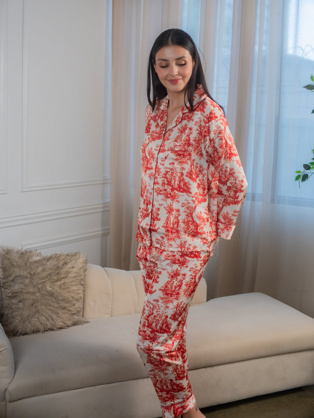 Feminism Women’s Rosea Silk Longsleeve Pajama Set