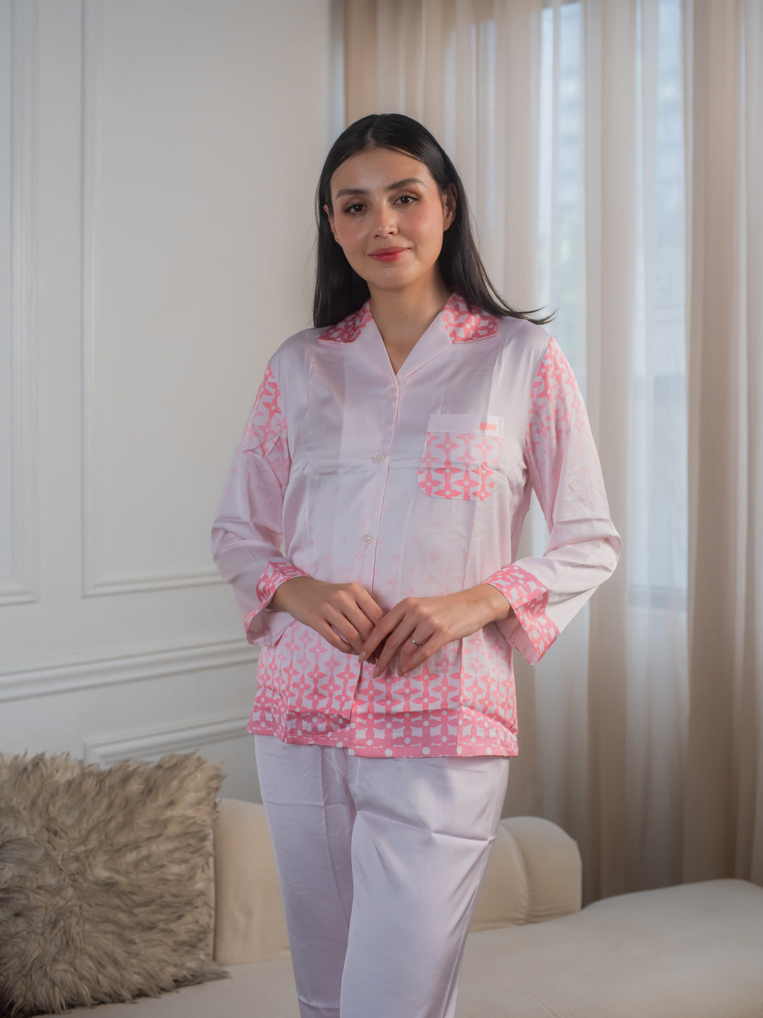 Feminism Women’s Azalea Silk Longsleeve Pajama Set