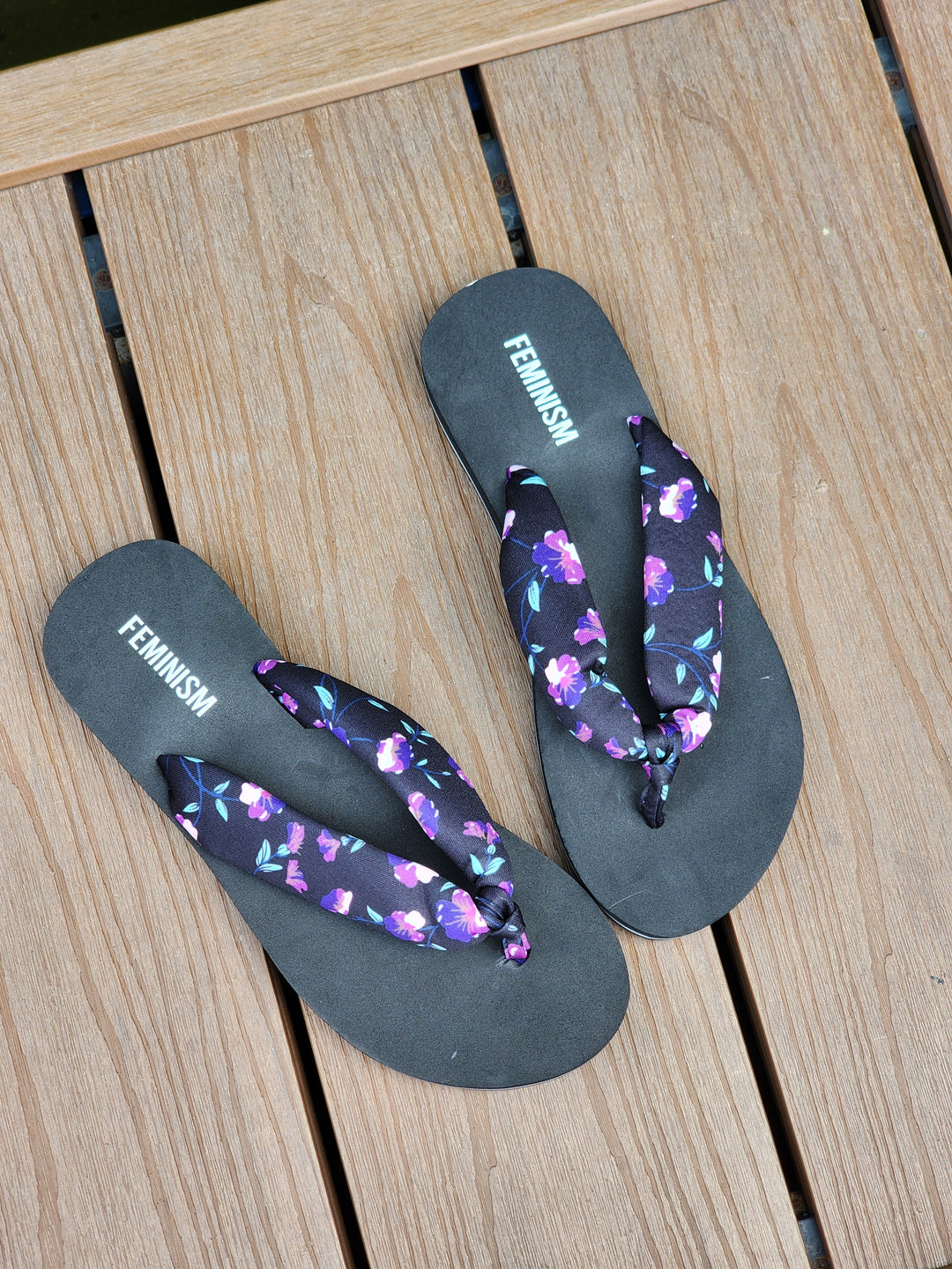 Floral Print Women's Flip Flops | Lightweight Casual Sandals