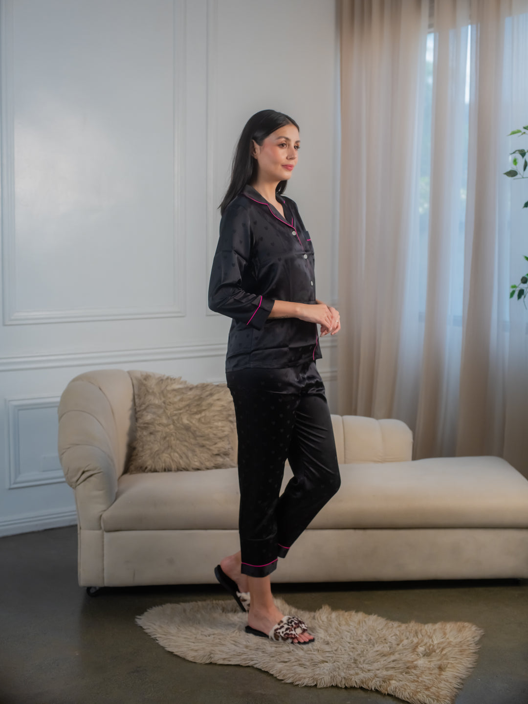 Feminism Women’s Hyacinth Silk Longsleeve Pajama Set