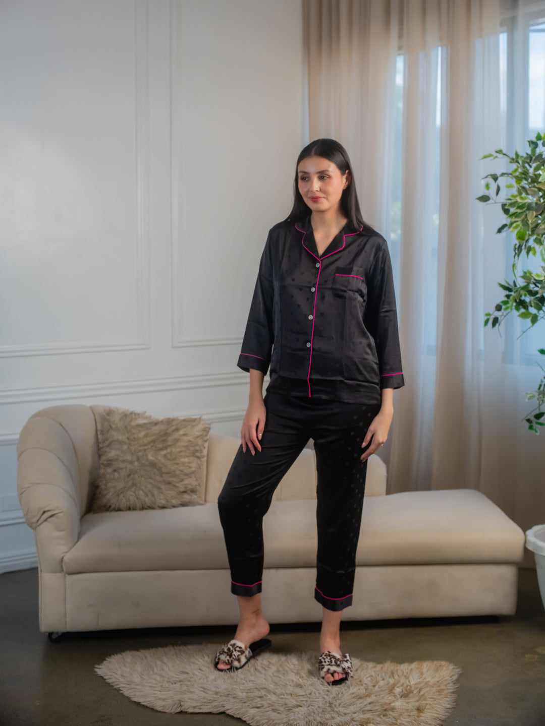 Feminism Women’s Hyacinth Silk Longsleeve Pajama Set
