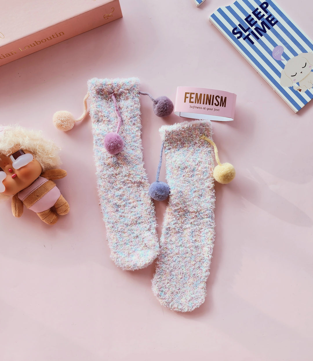 #8283 Rainbow Sleep Socks