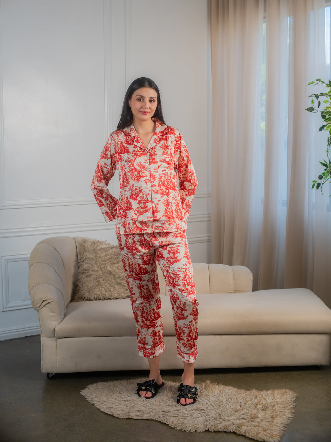 Feminism Women’s Rosea Silk Longsleeve Pajama Set