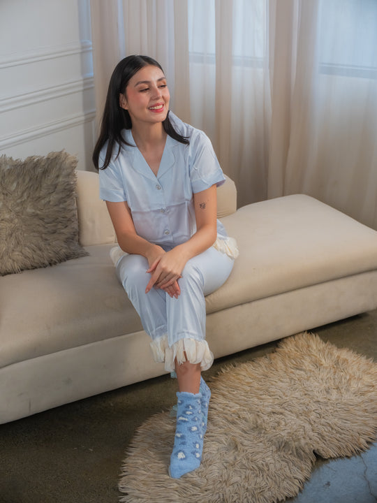 FEMINISM Anemone SILK SHORTSLEEVE PAJAMA SET
