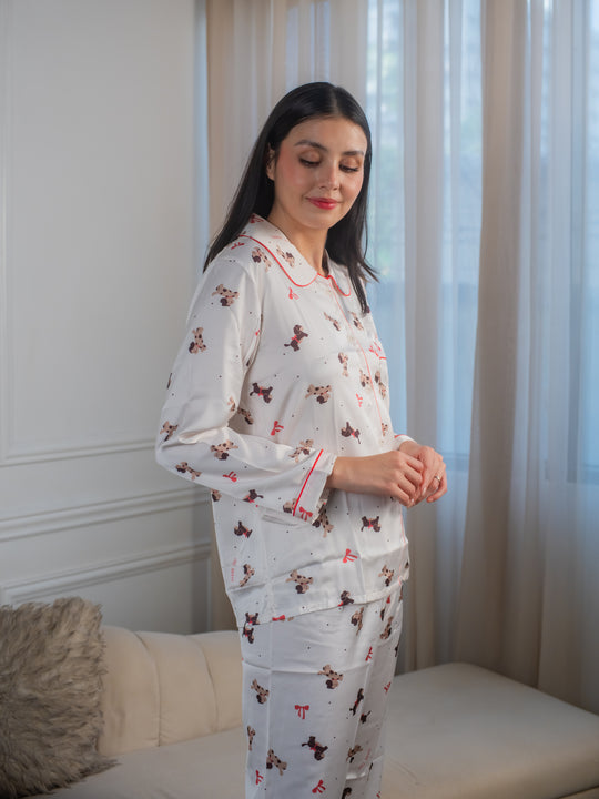 Feminism Women’s Lulu Silk Longsleeve Pajama Set