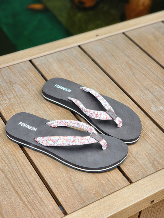 Mika Floral Print Women's Flip Flops | Lightweight Casual Sandals