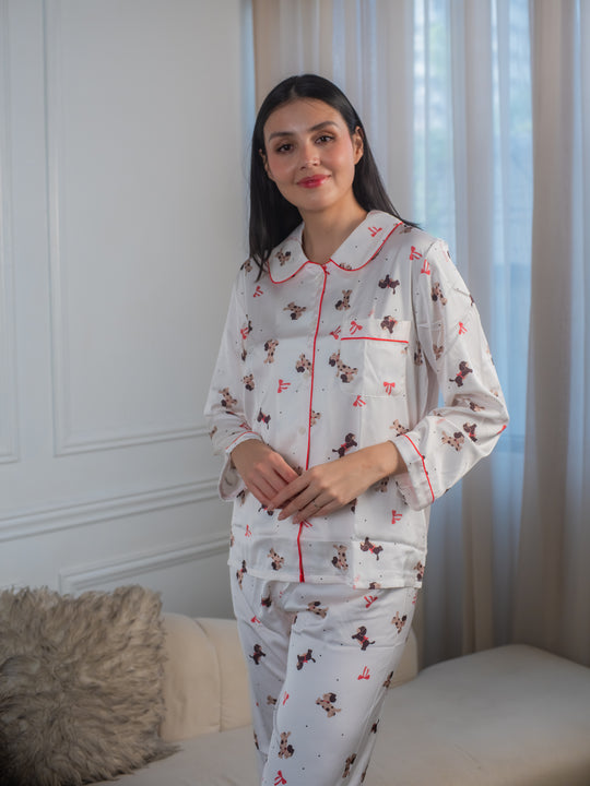 Feminism Women’s Lulu Silk Longsleeve Pajama Set