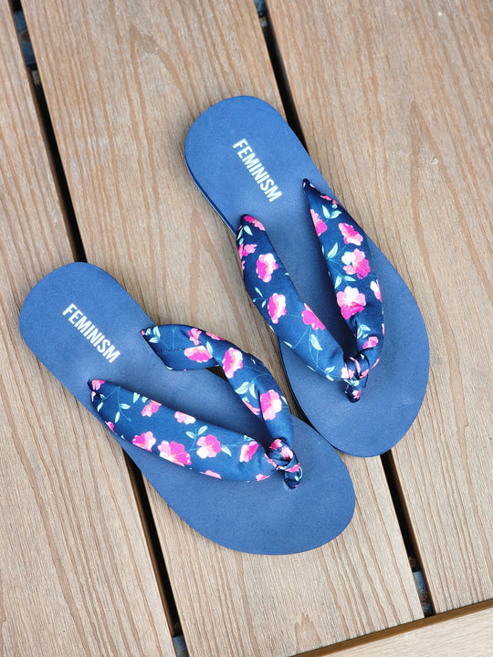 Floral Print Women's Flip Flops | Lightweight Casual Sandals