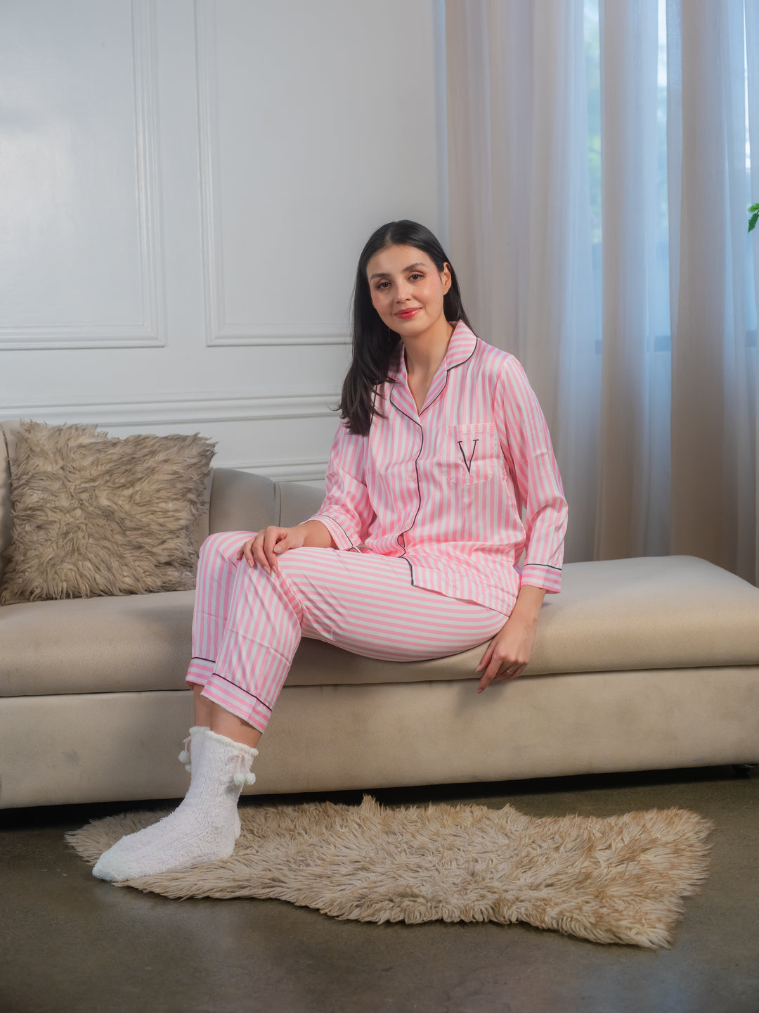 Feminism Women’s Lavender Silk Longsleeve Pajama Set