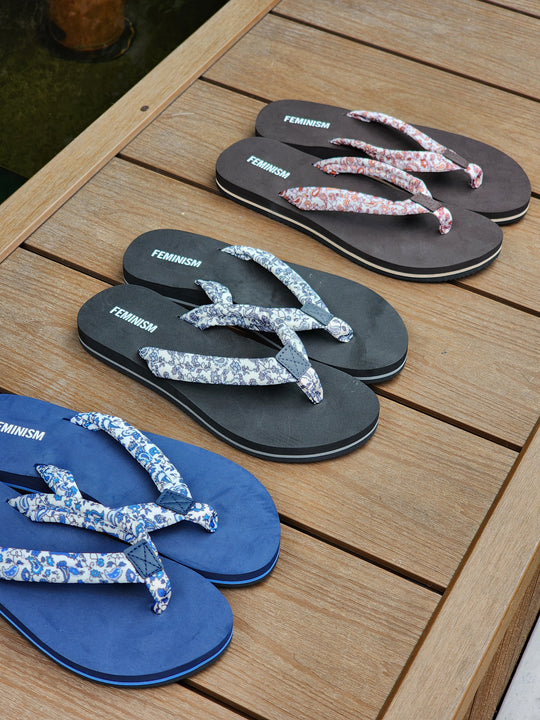 Mika Floral Print Women's Flip Flops | Lightweight Casual Sandals