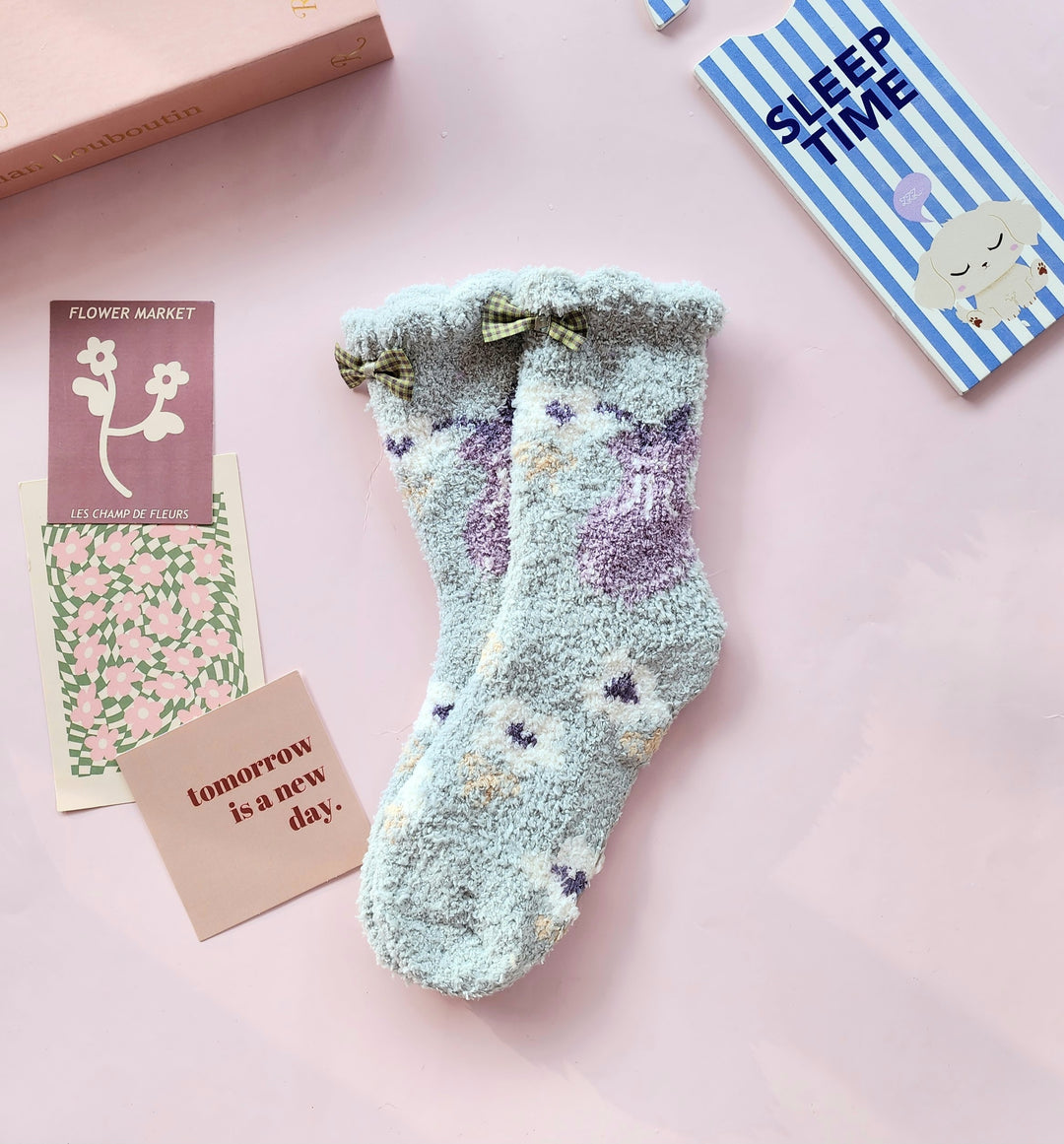 #8119 Ribbon sleepsocks